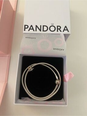 Pandora Sterling Silver Necklace Chain & Charm
